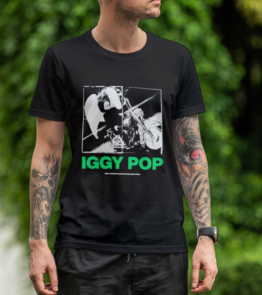 Waste! X Henry Johnson Iggy Pop Motor Wings Motorcycle Duo T-Shirt