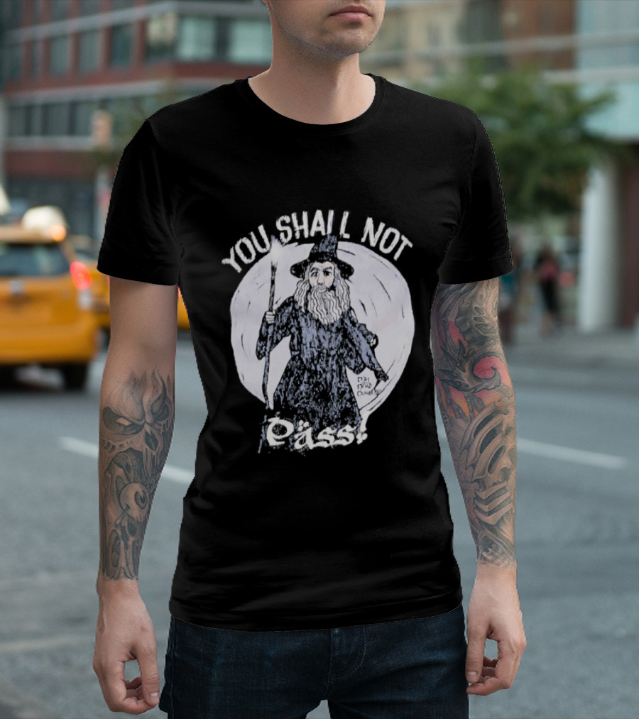 You Shall Not Pass Wizard Gandalf Blocking Pose T-Shirt