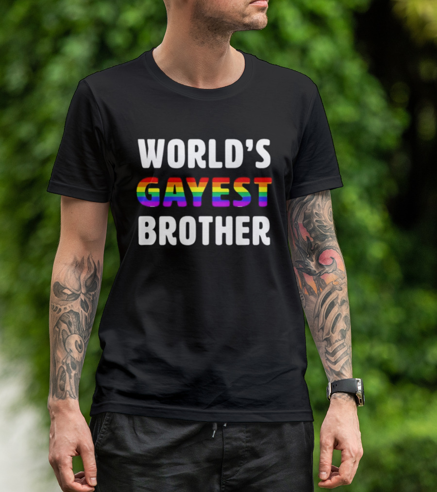 World's Gayest Brother LGBT Pride Rainbow T-Shirt