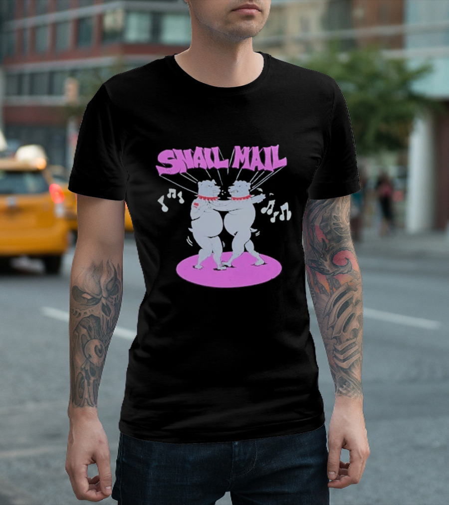 Snail Mail Bulldogs Dance Music Notes Duo T-Shirt