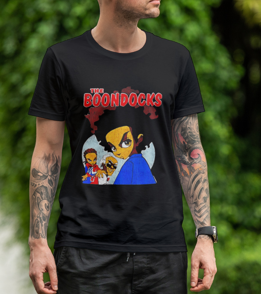 The Boondocks Animated Series Characters Huey Riley Grandad T-Shirt