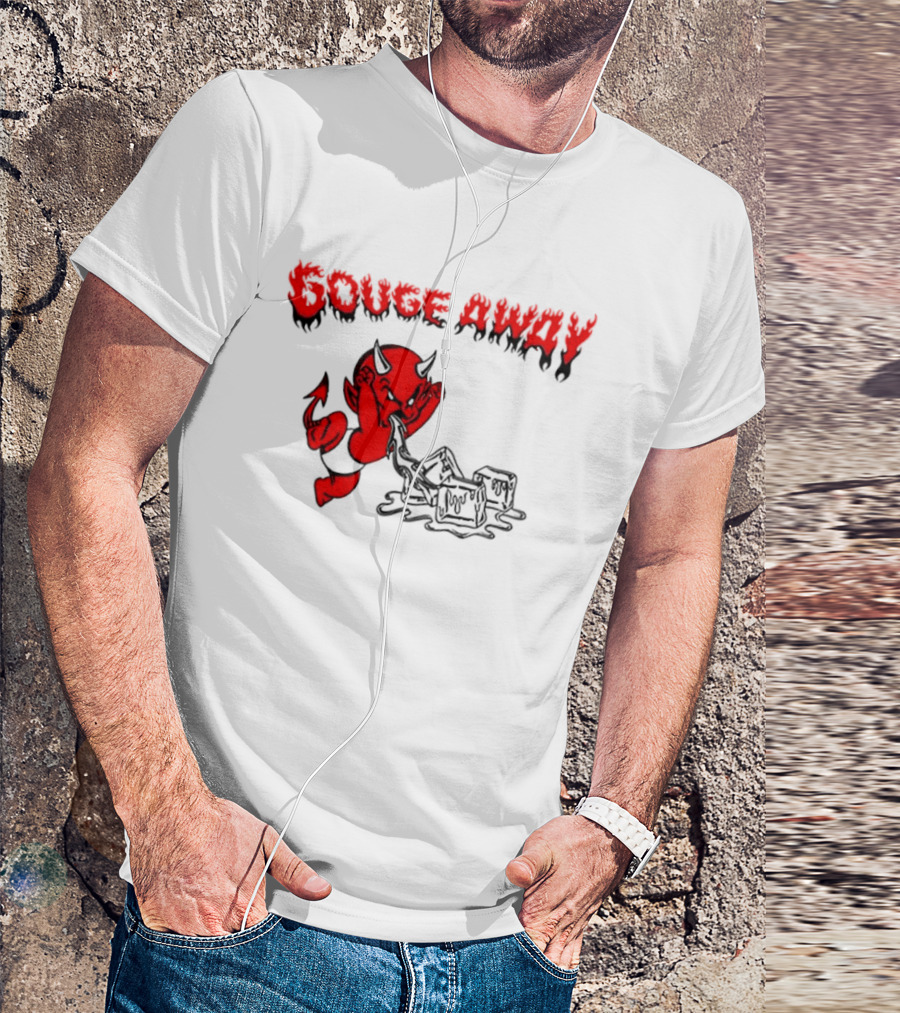 Gouge Away Red Devil Smashing Ice Cubes T-Shirt