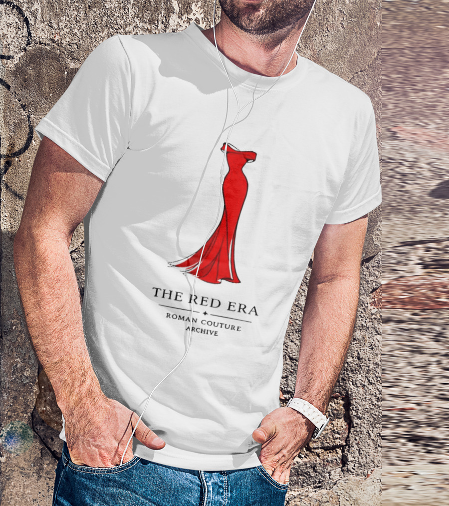 The Red Era Roman Couture Archive Evening Dress T-Shirt