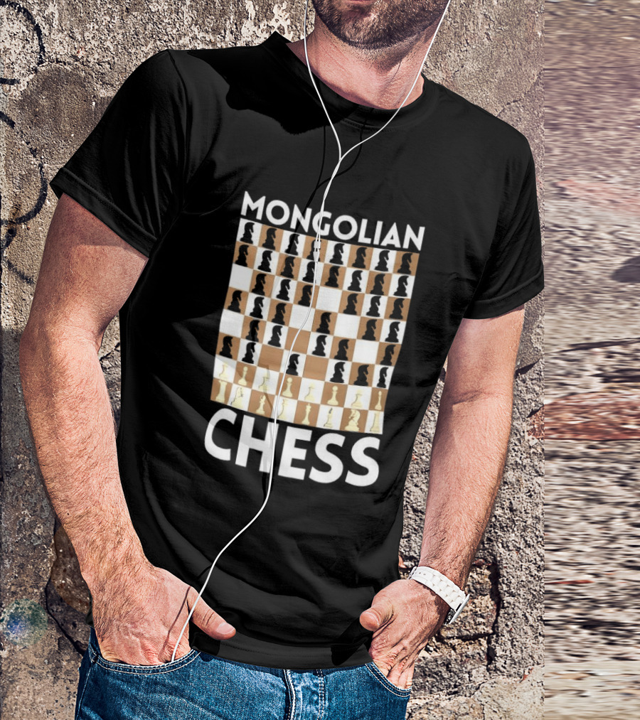 Mongolian Chess Knights No Mercy Mongol Empire Strategy T-Shirt