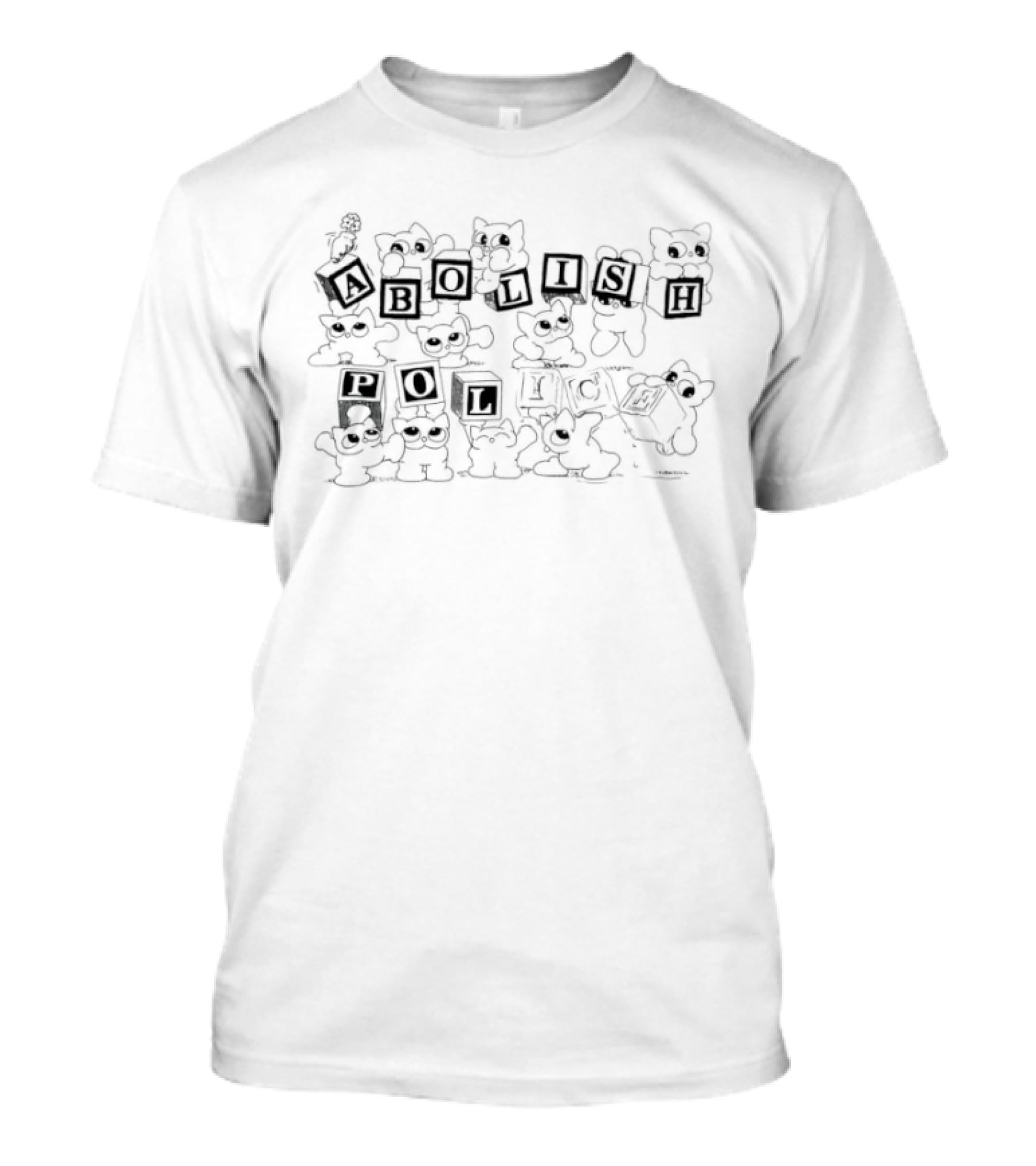 Abolish Police ICE Cats Spelling Out Protest Message T-Shirt