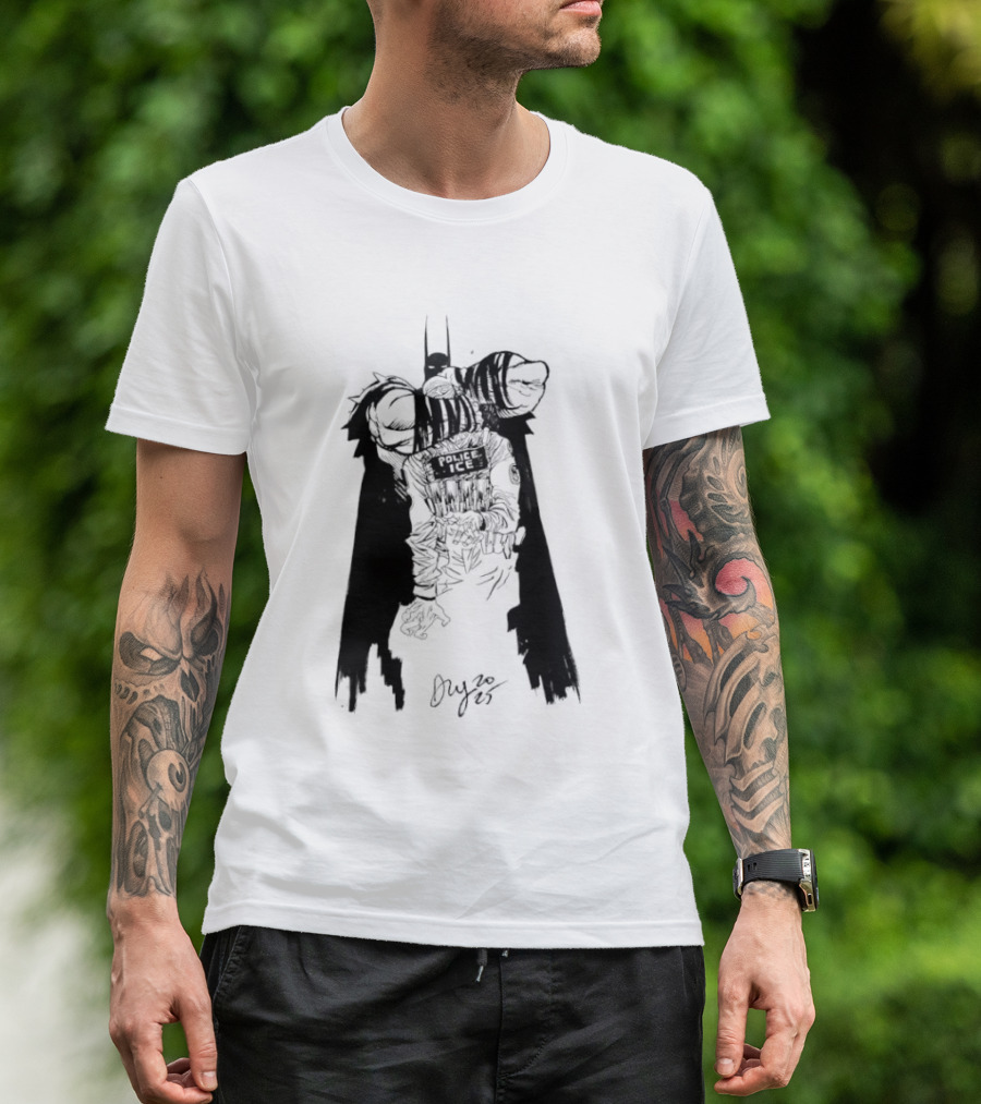 Absolute Batman Police ICE Joker Batman Sketch T-Shirt