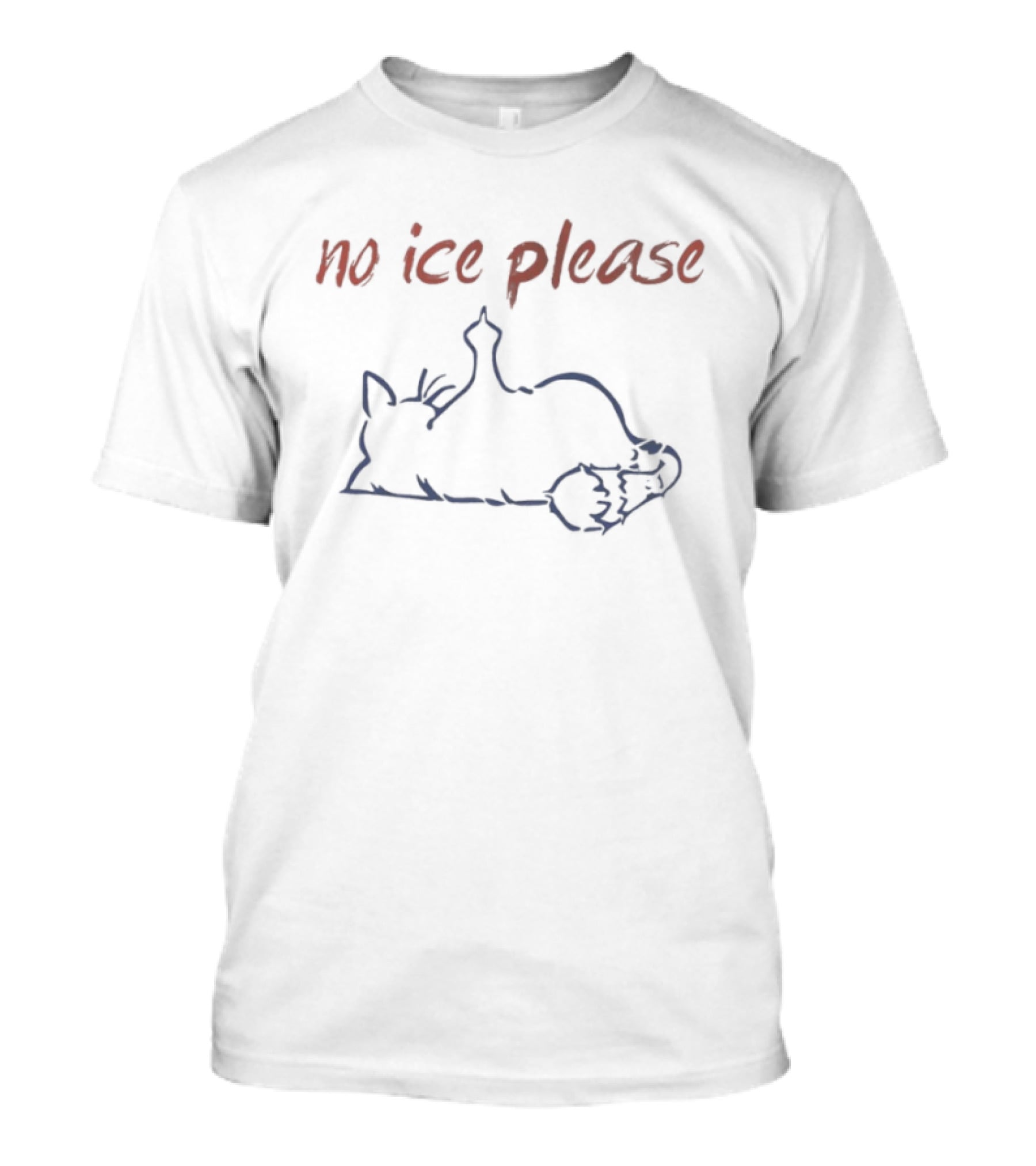 Cat No ICE Please Protest Message T-Shirt
