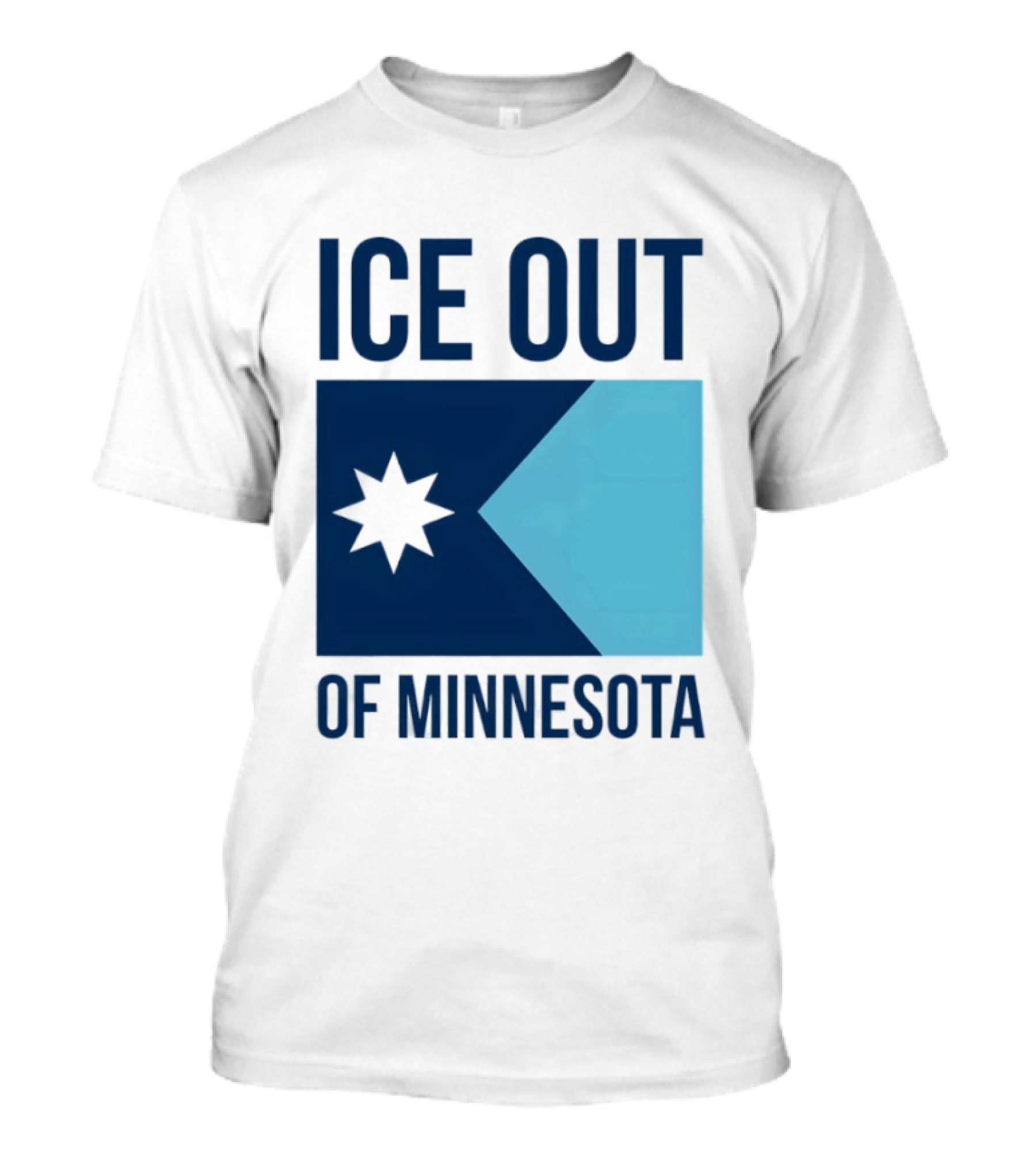 ICE Out Of Minnesota Star Flag T-Shirt