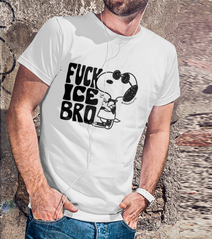 Snoopy Protest Statement ICE Bro T-Shirt