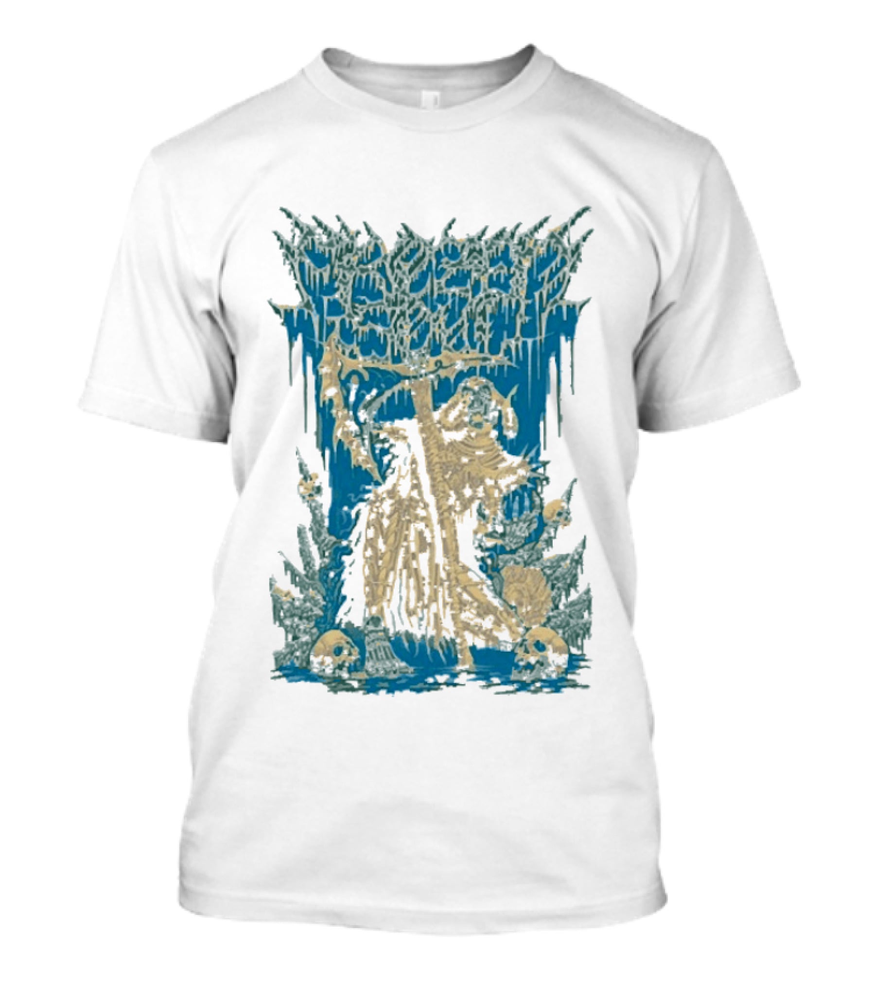 Frozen Soul Reaper Undead Skeleton Warrior Ice Wraith T-Shirt