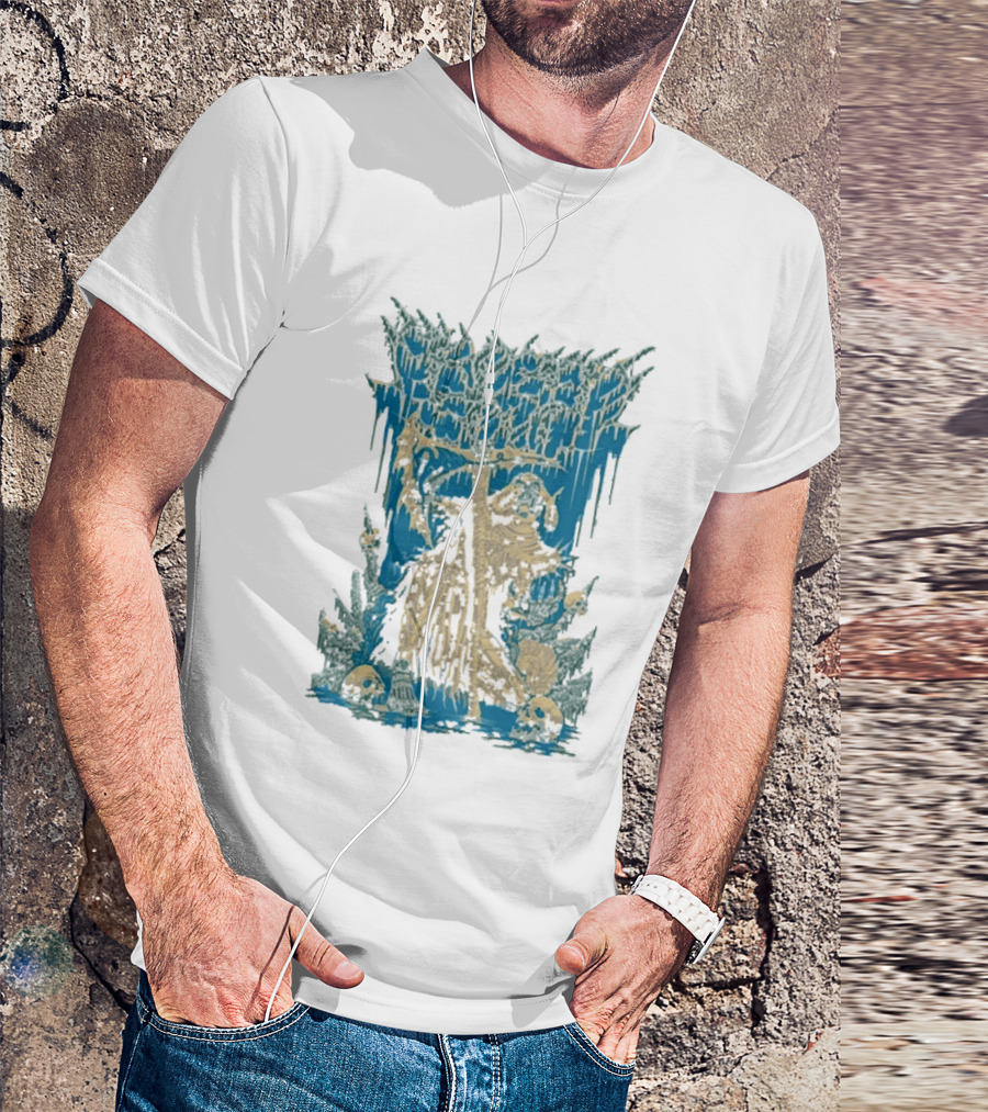 Frozen Soul Reaper Undead Skeleton Warrior Ice Wraith T-Shirt