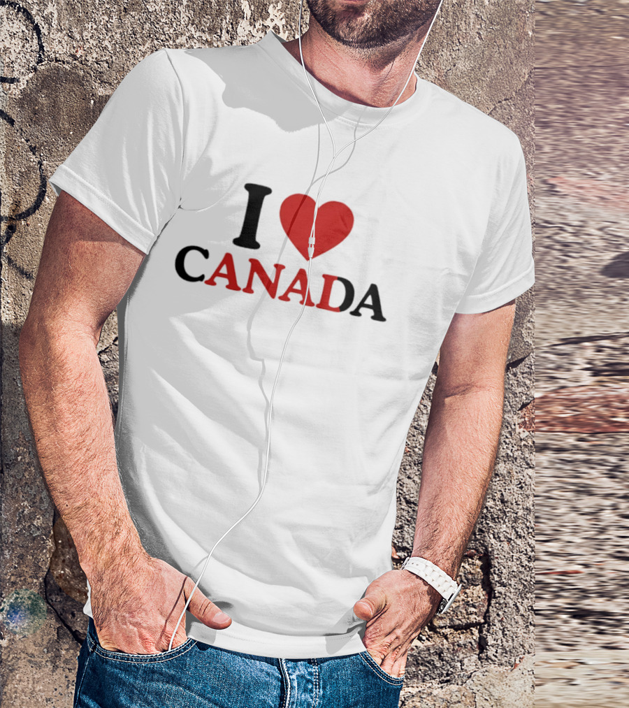 I Love Canada Red Heart T-Shirt