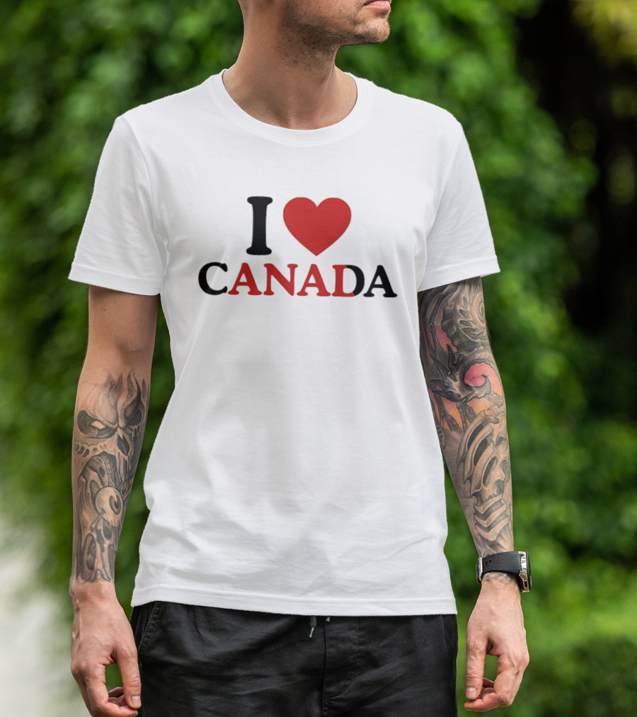 I Love Canada Red Heart T-Shirt