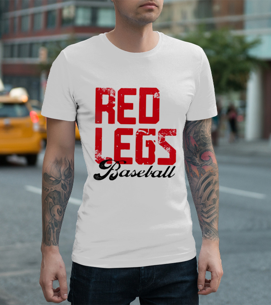 Redlegs OKI Baseball Red Stacked T-Shirt