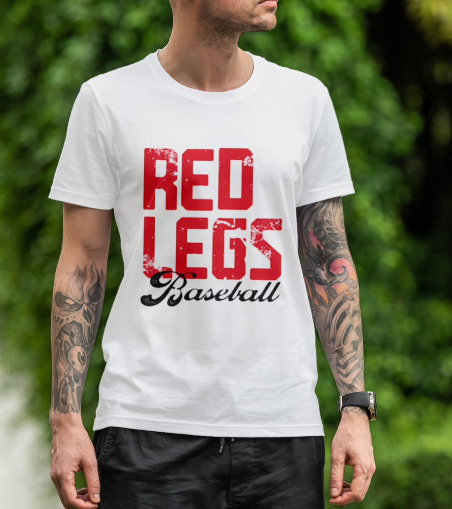 Redlegs OKI Baseball Red Stacked T-Shirt