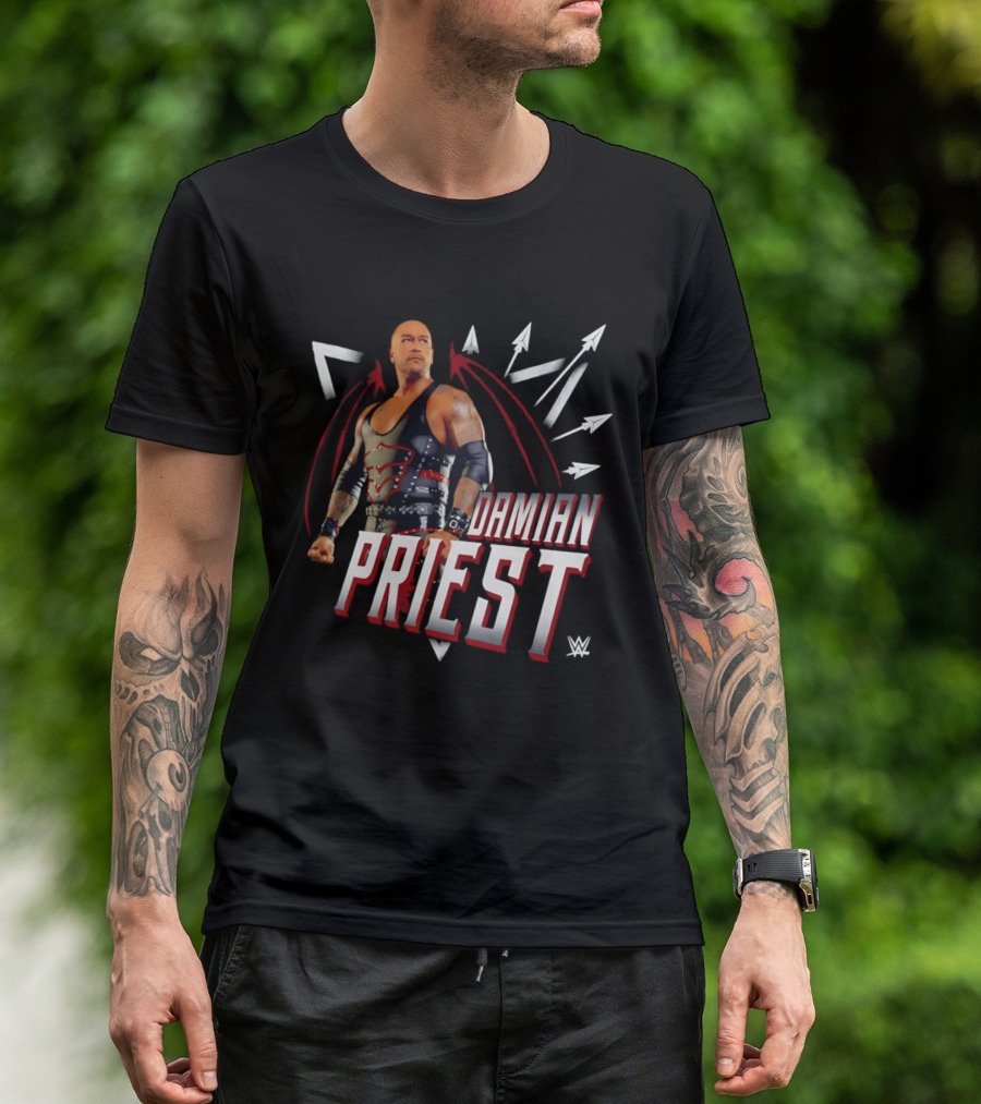Damian Priest WWE Warrior With Wings Arrows T-Shirt