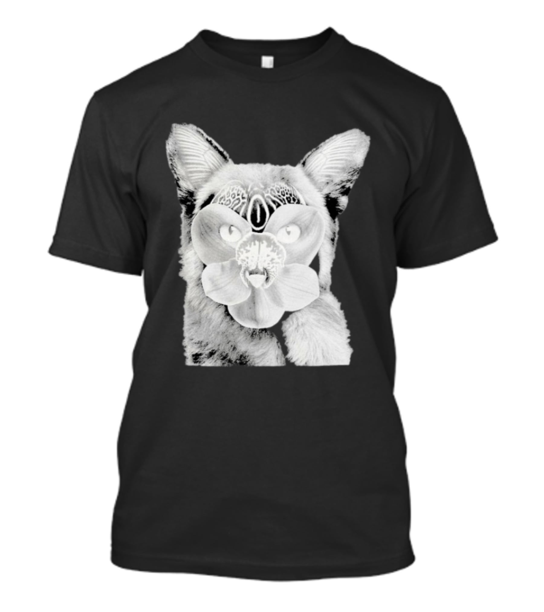 Galantis Palladium Cat Mask Orchid Eyes Black And White T-Shirt