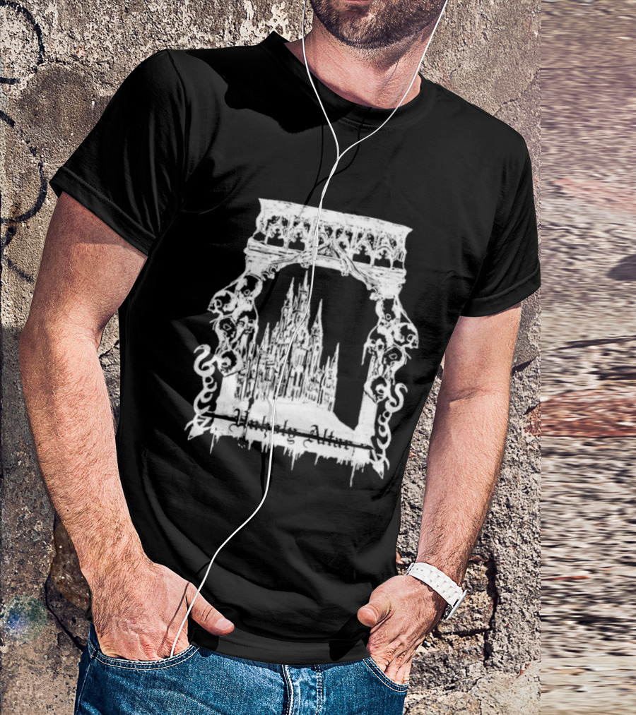 Unholy Altar Castle Gothic Architecture Mysterious Shadows T-Shirt