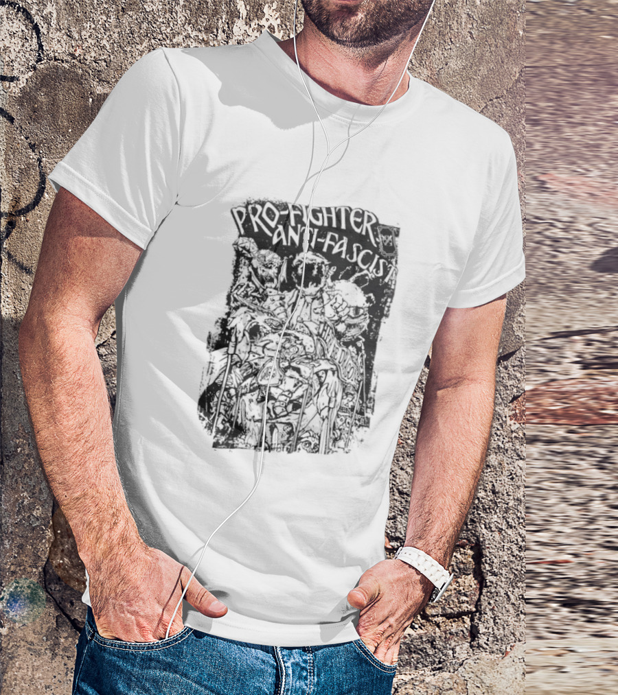 Pro Fighter Anti Fascist Here Be Dragon T-Shirt