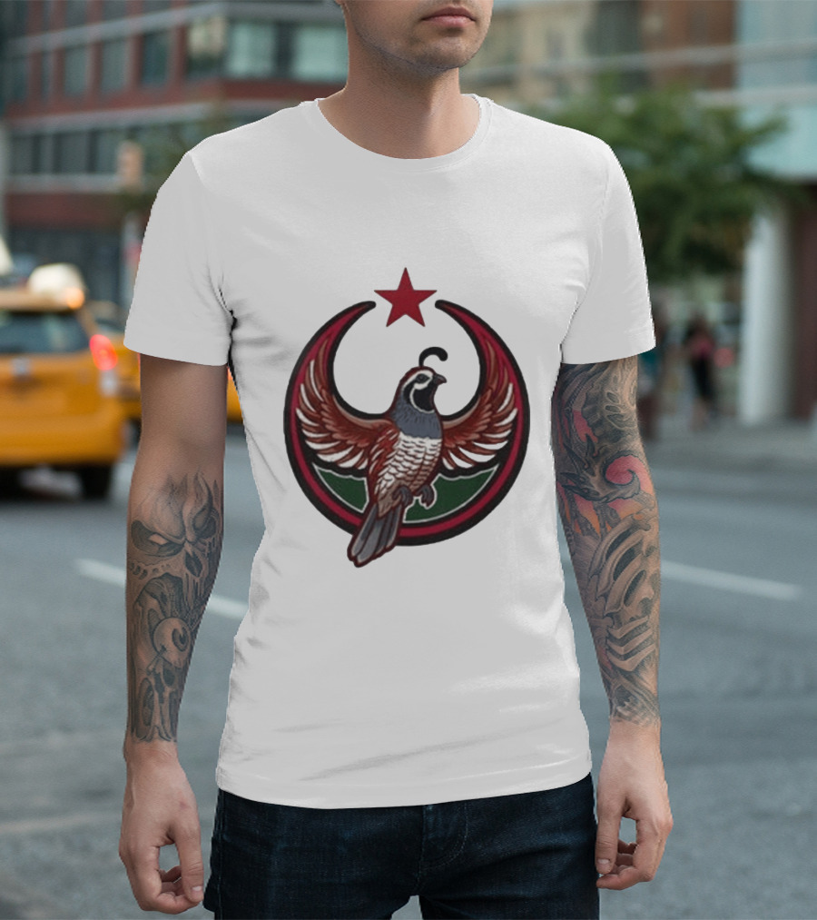 California Quail Rebel Crescent Star T-Shirt