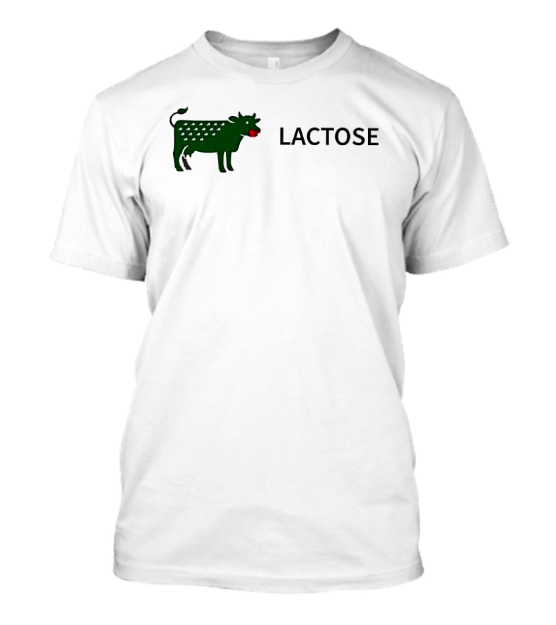 Lactose Cow 2026 Eating Red Apple T-Shirt