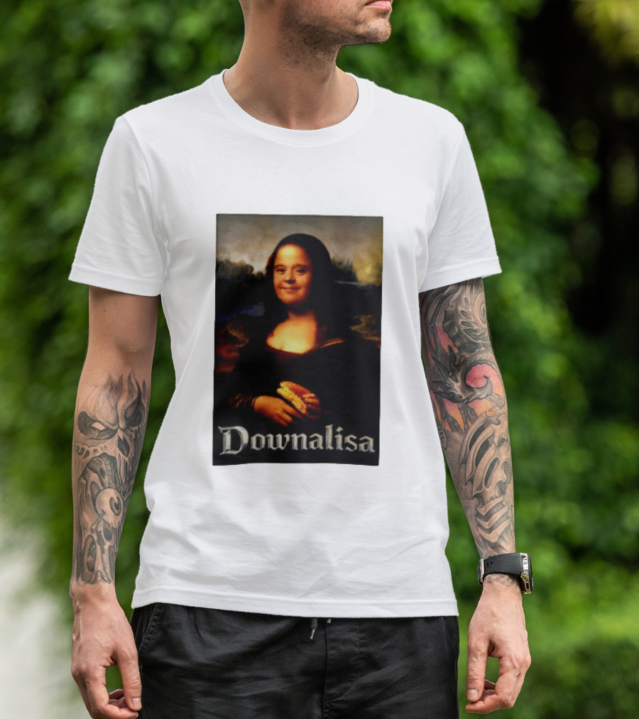 Downalisa Mona Lisa Parody Featuring T-Shirt