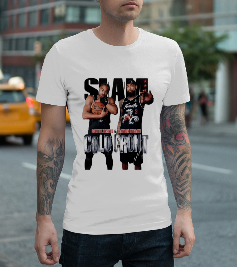 SLAM Scottie Barnes Brandon Ingram Cold Front Toronto T-Shirt