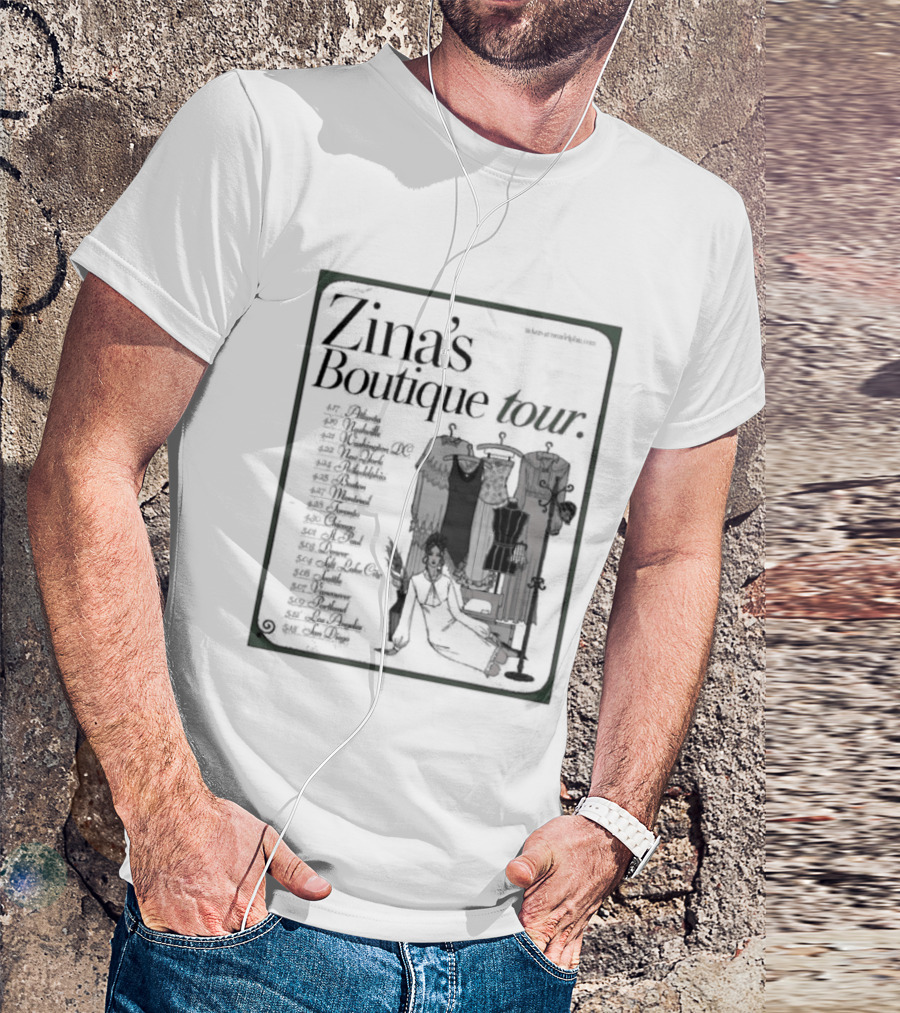 Zina's Boutique Tour Dates 2026 Fashion Collection T-Shirt