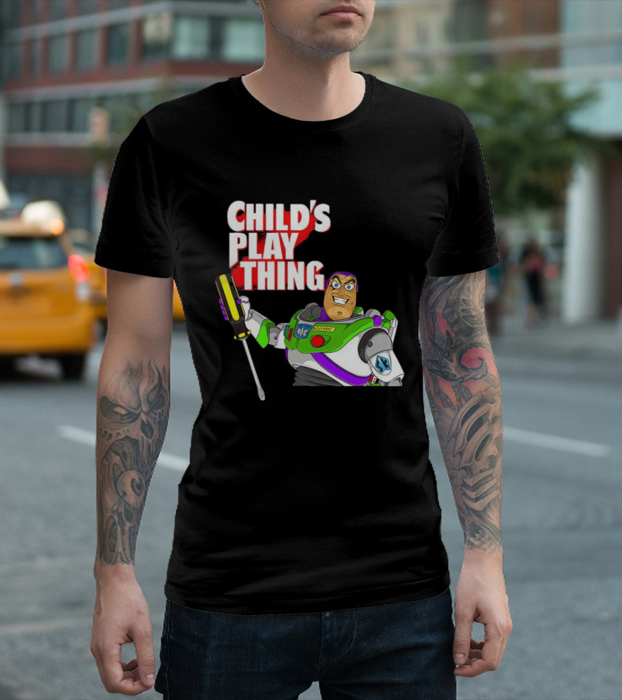 Child's Play Thing Buzz Lightyear Horror Crossover Toy Story T-Shirt
