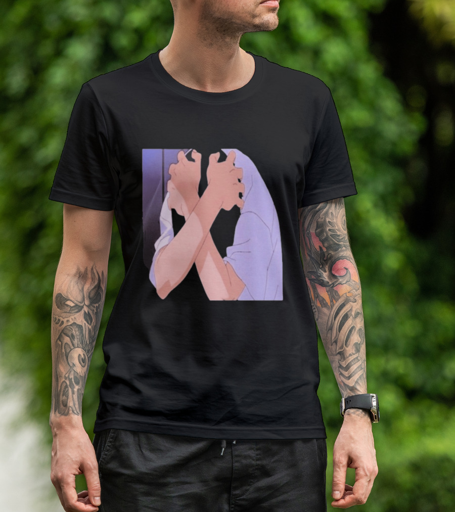 Ikari Shinji Sad Guy Clenched Hands Anime Scene T-Shirt