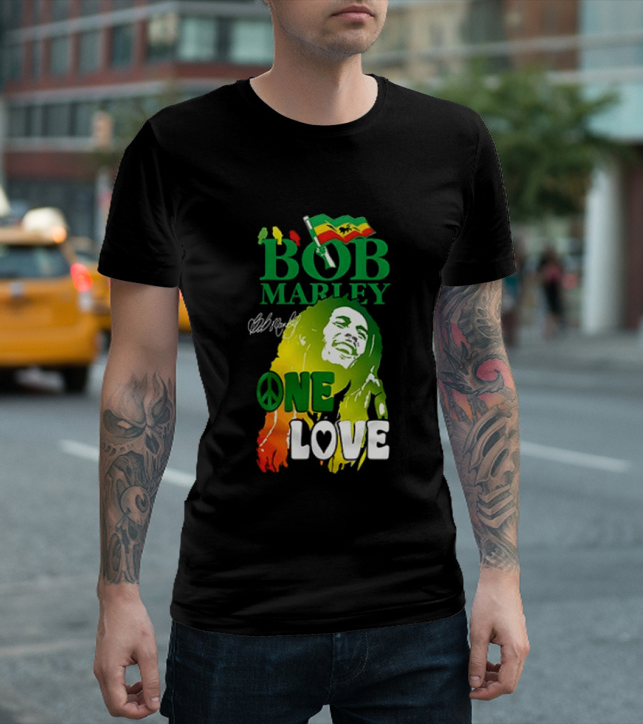 Kansas City Chiefs Bob Marley One Love Peace T-Shirt
