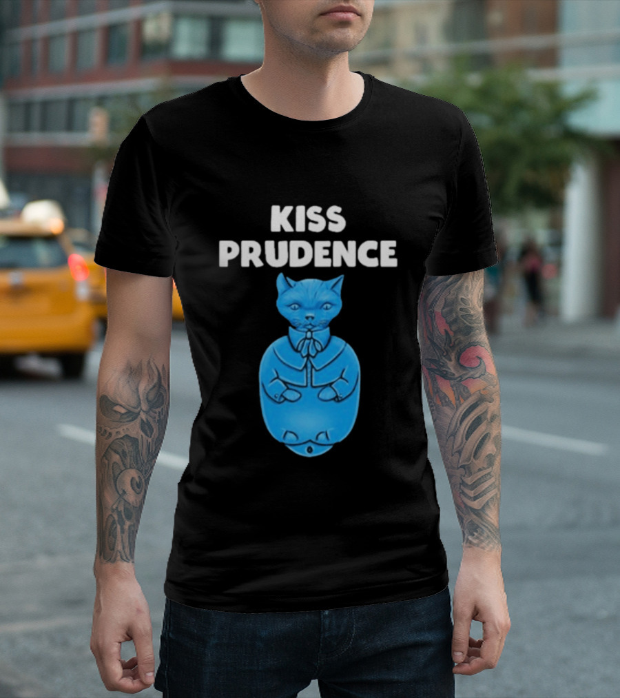 Kiss Prudence Happytoast Cat Blue T-Shirt
