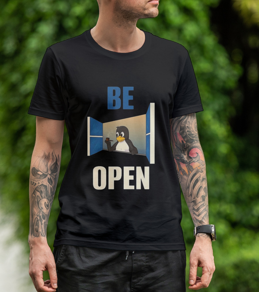Penguin Be Open Smoking Pipe T-Shirt