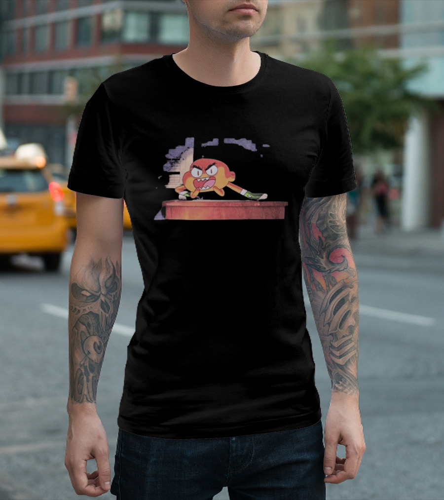 The Amazing World Of Gumball Darwin Angry Cartoon T-Shirt