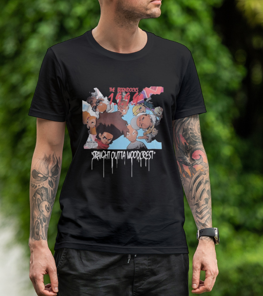 The Boondocks 1999 Straight Outta Woodcrest Parental Advisory T-Shirt