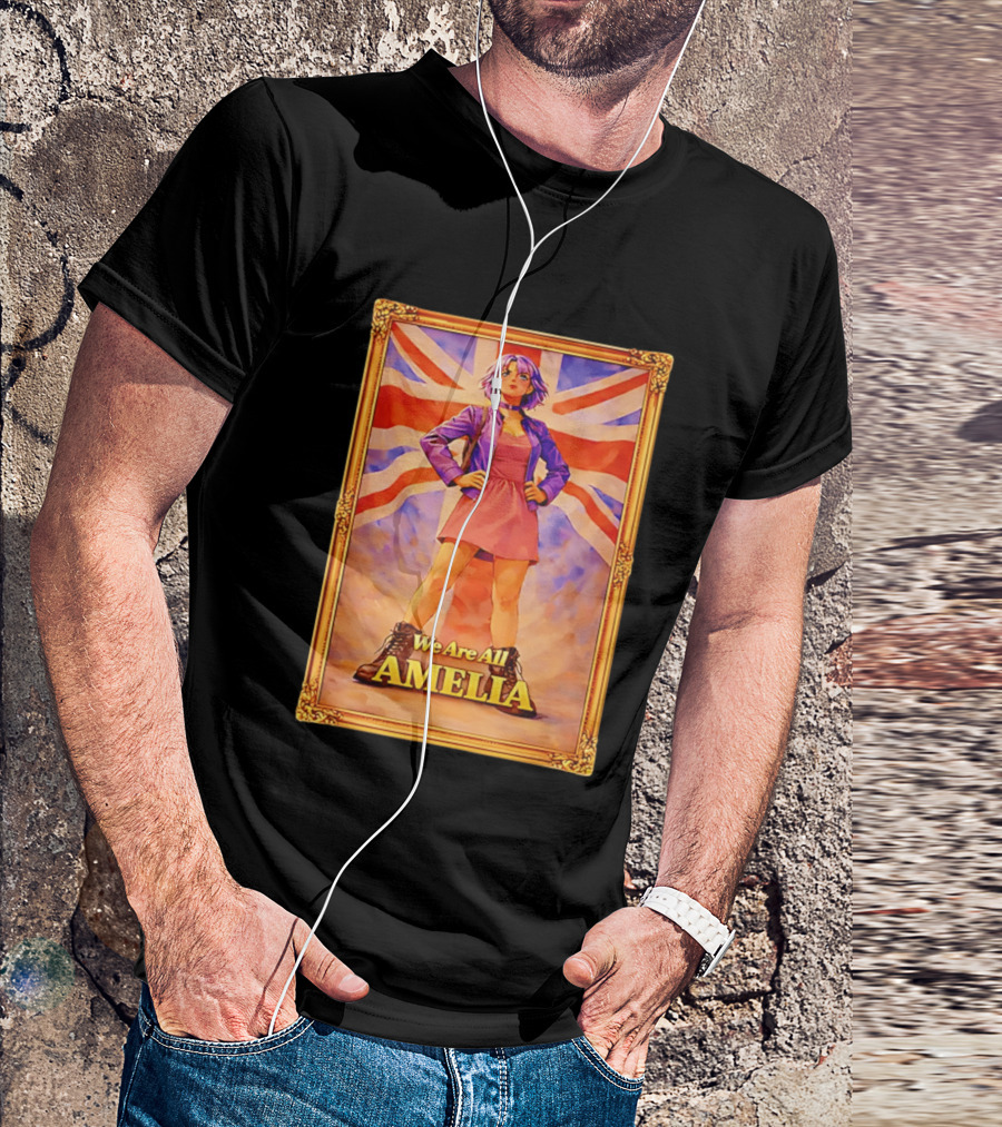 We Are All Amelia Union Jack British UK England Collection T-Shirt
