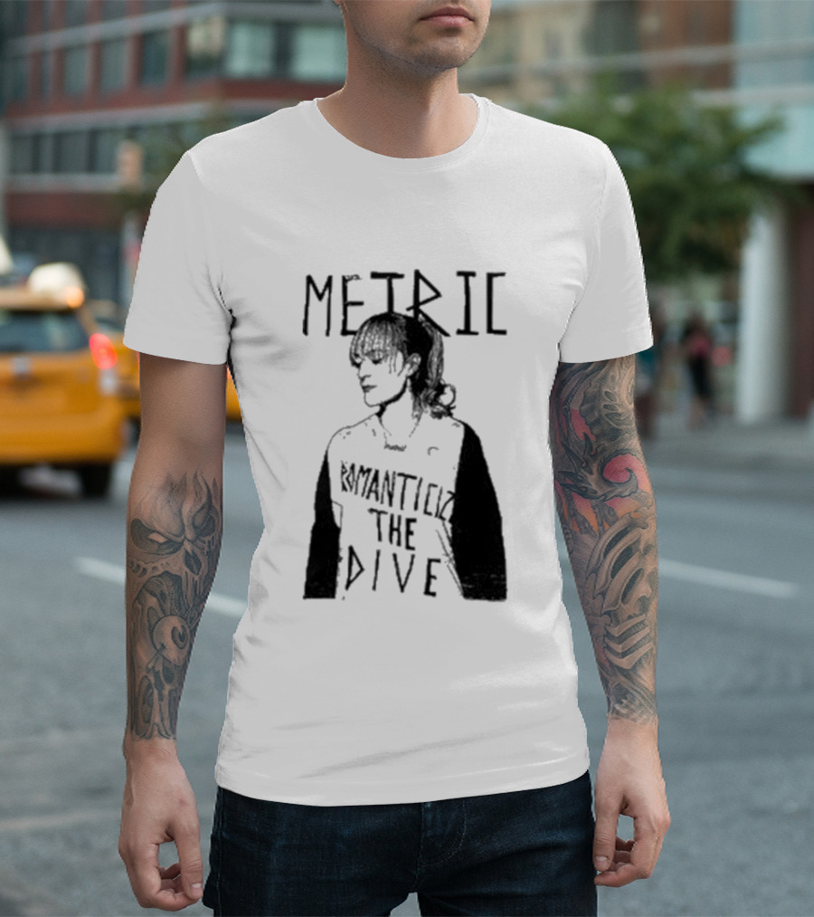 Metric Romanticize The Dive Bold Black And White T-Shirt