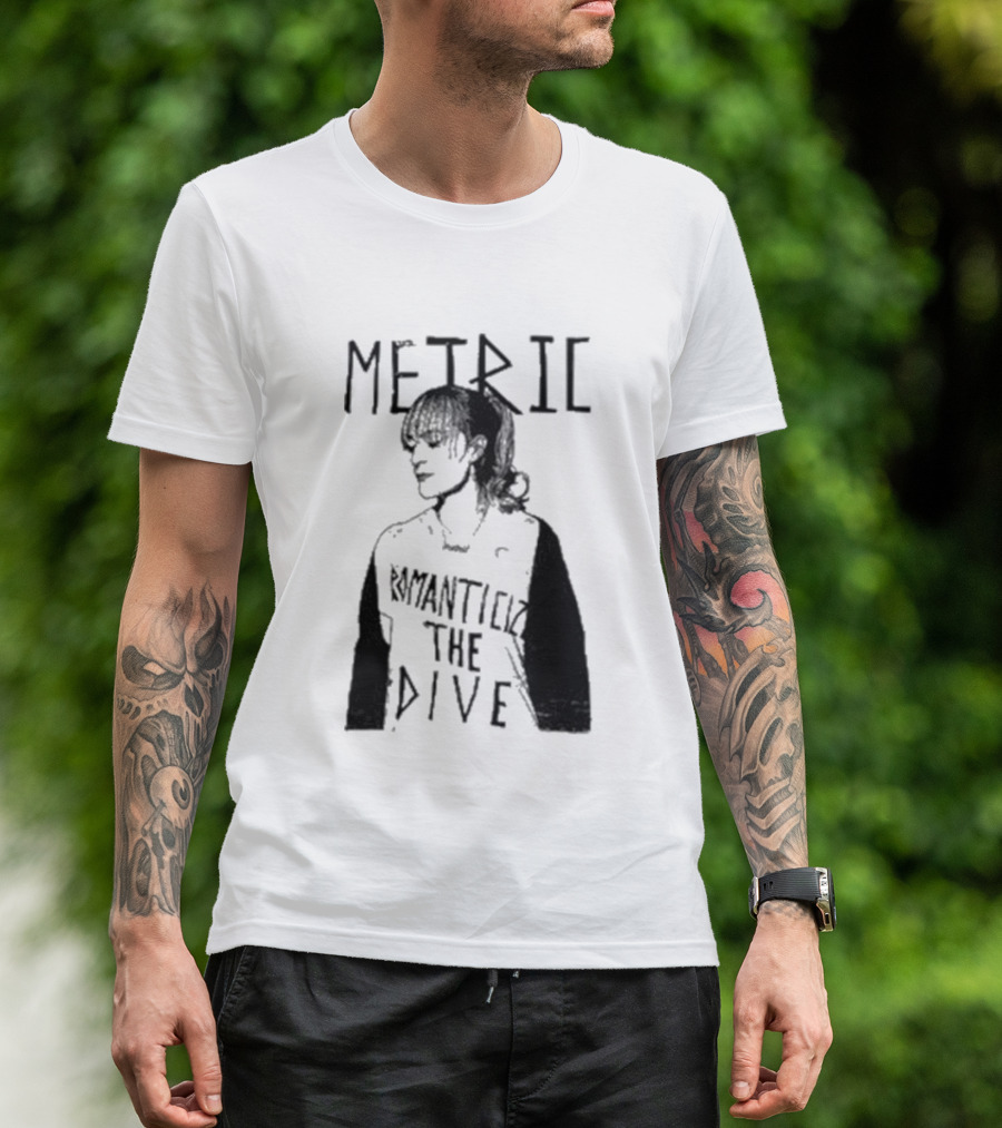 Metric Romanticize The Dive Bold Black And White T-Shirt