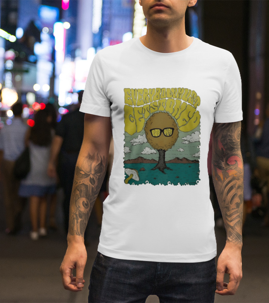 Everybody Must Get Stoned Bob Dylan Psychedelic Mushroom T-Shirt