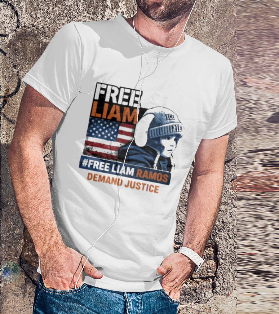 Free Liam Ramos Demand Justice American Flag Ice Hat T-Shirt