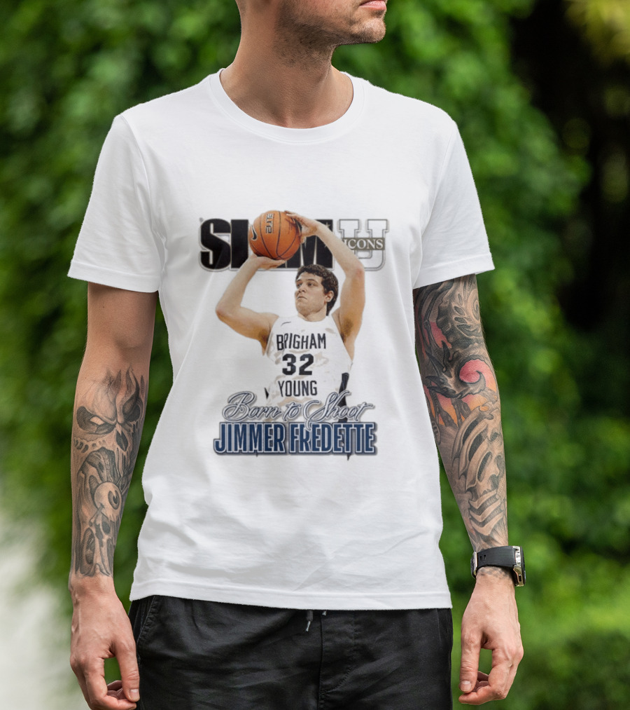 Slam U Icons Brigham Young 32 Born To Shoot Jimmer Fredette T-Shirt
