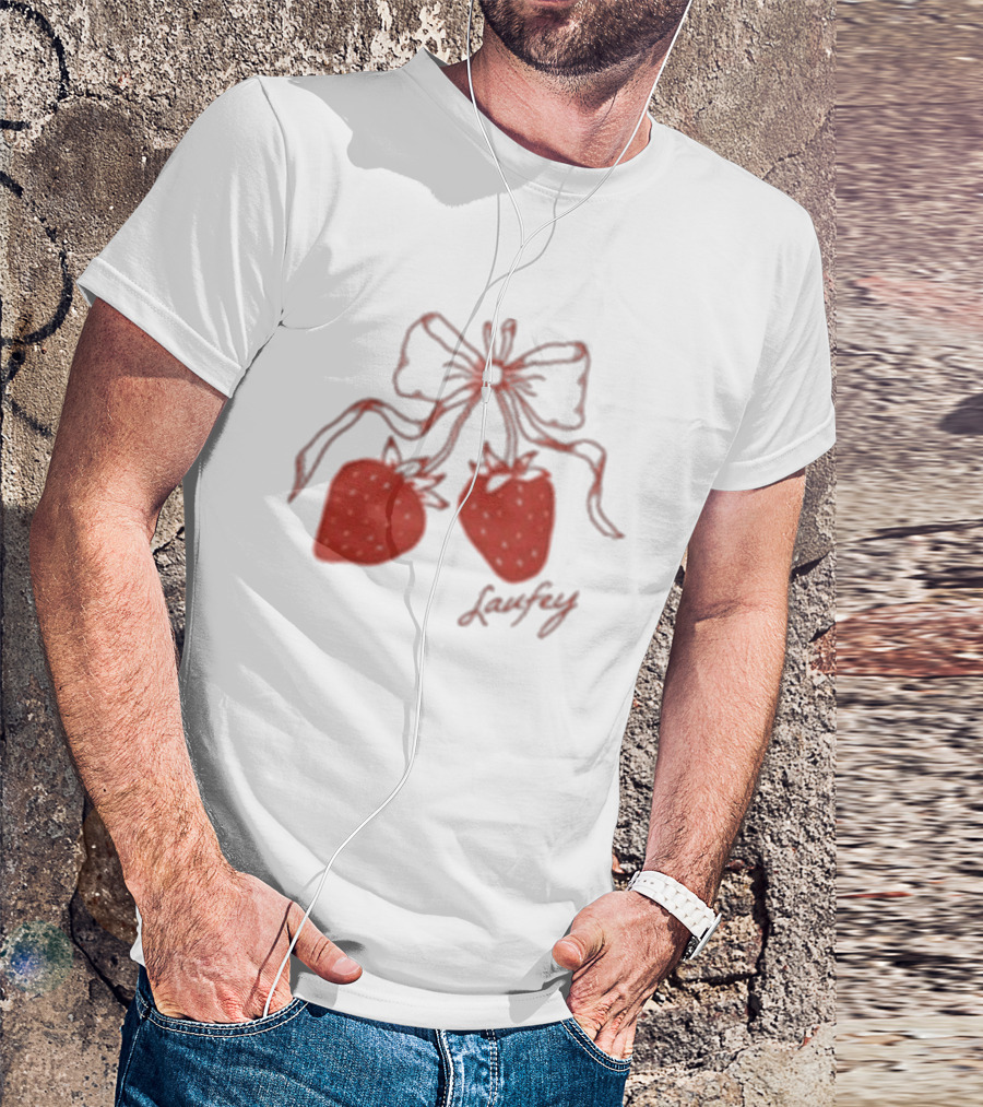 Laufey Strawberry Bow T-Shirt