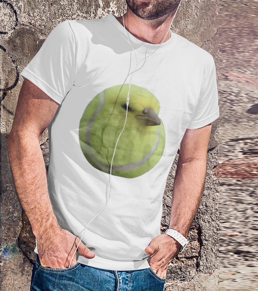 Silly Tennis Ball Bird Meme T-Shirt