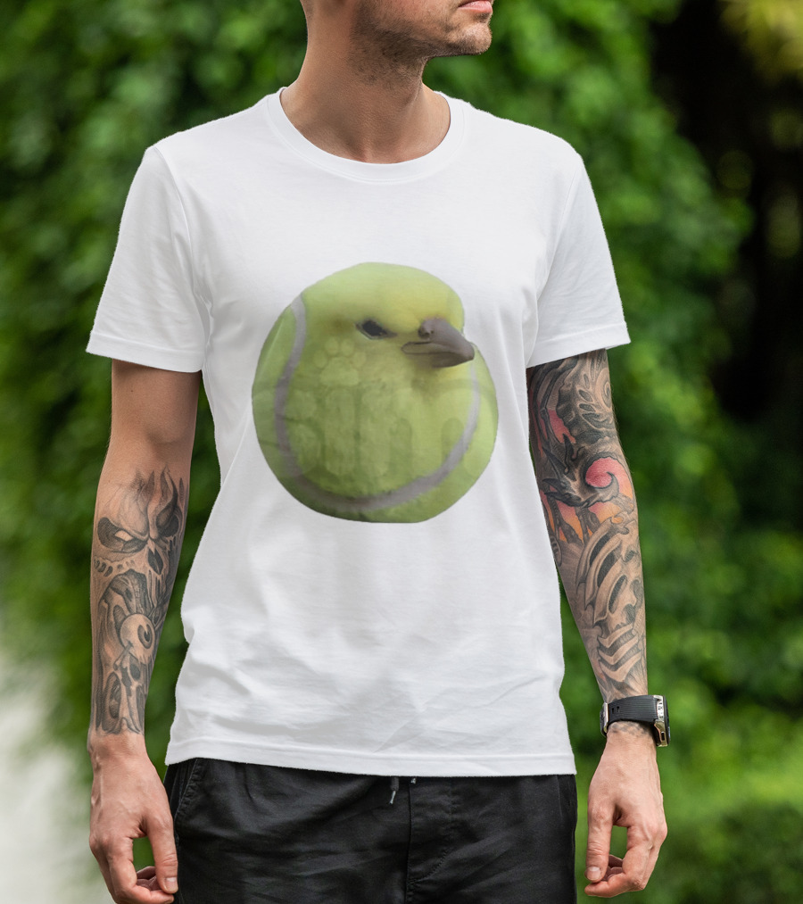 Silly Tennis Ball Bird Meme T-Shirt