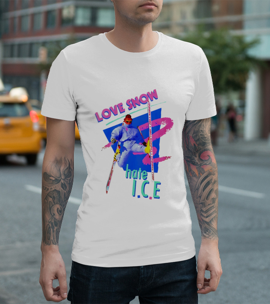 Love Snow Hate ICE Skiing T-Shirt