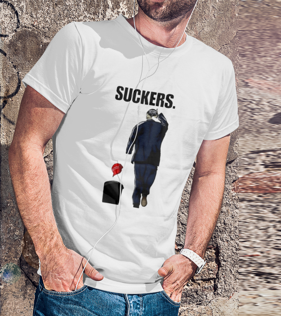 Suckers Trump MAGA Hat Trash Can T-Shirt