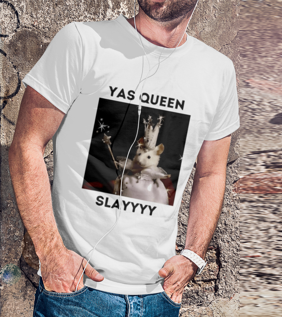 Yas Queen Slayyyy Mouse With Crown And Wand Magic T-Shirt