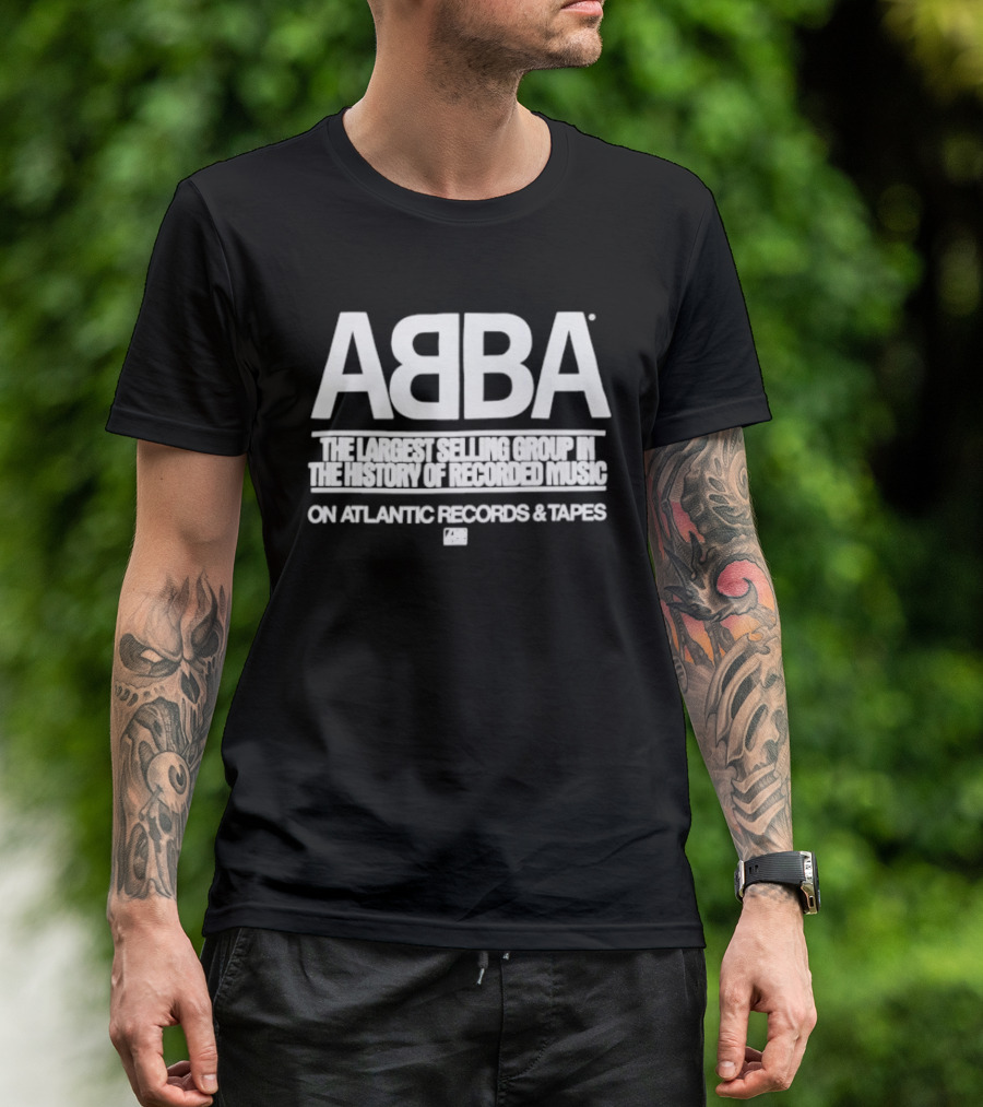 ABBA The Largest Selling Group In The History Of Recorded Music On Atlantic Records & Tapes T-Shirt