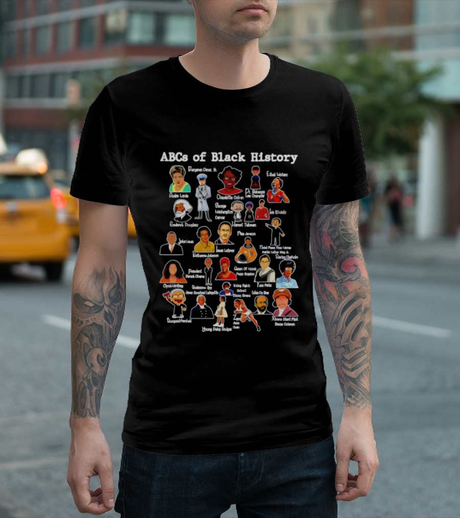 ABC's Of Black History Icons And Influential Figures Celebration T-Shirt