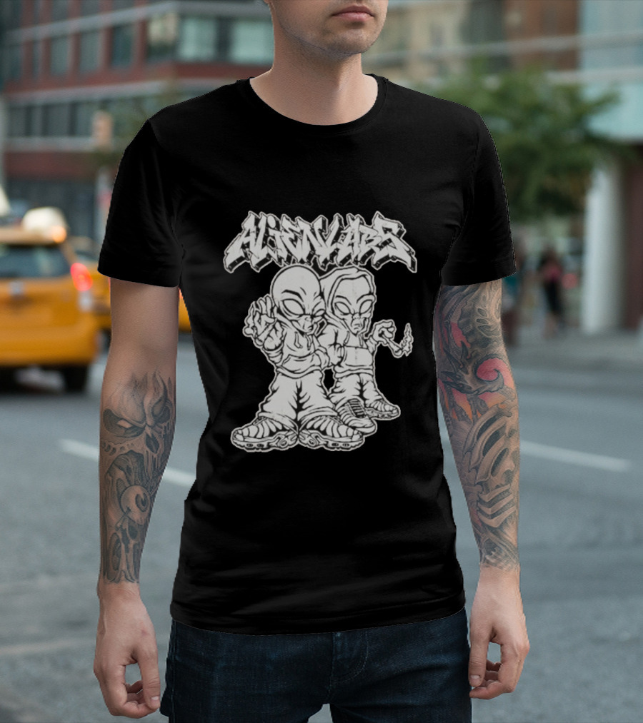 Alienlabs Cosmic Cigarettes Streetwear Style Alien Characters T-Shirt